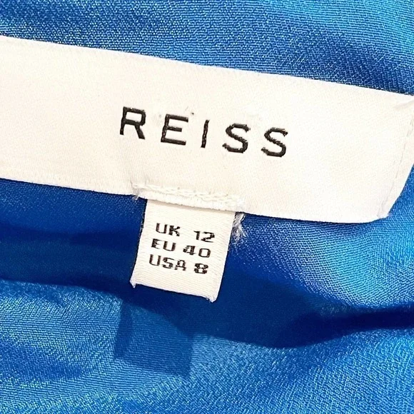 Reiss Victoria Asymmetrical Dress Nordstrom Blue Women's US Size 8 EUR 40 NWT
